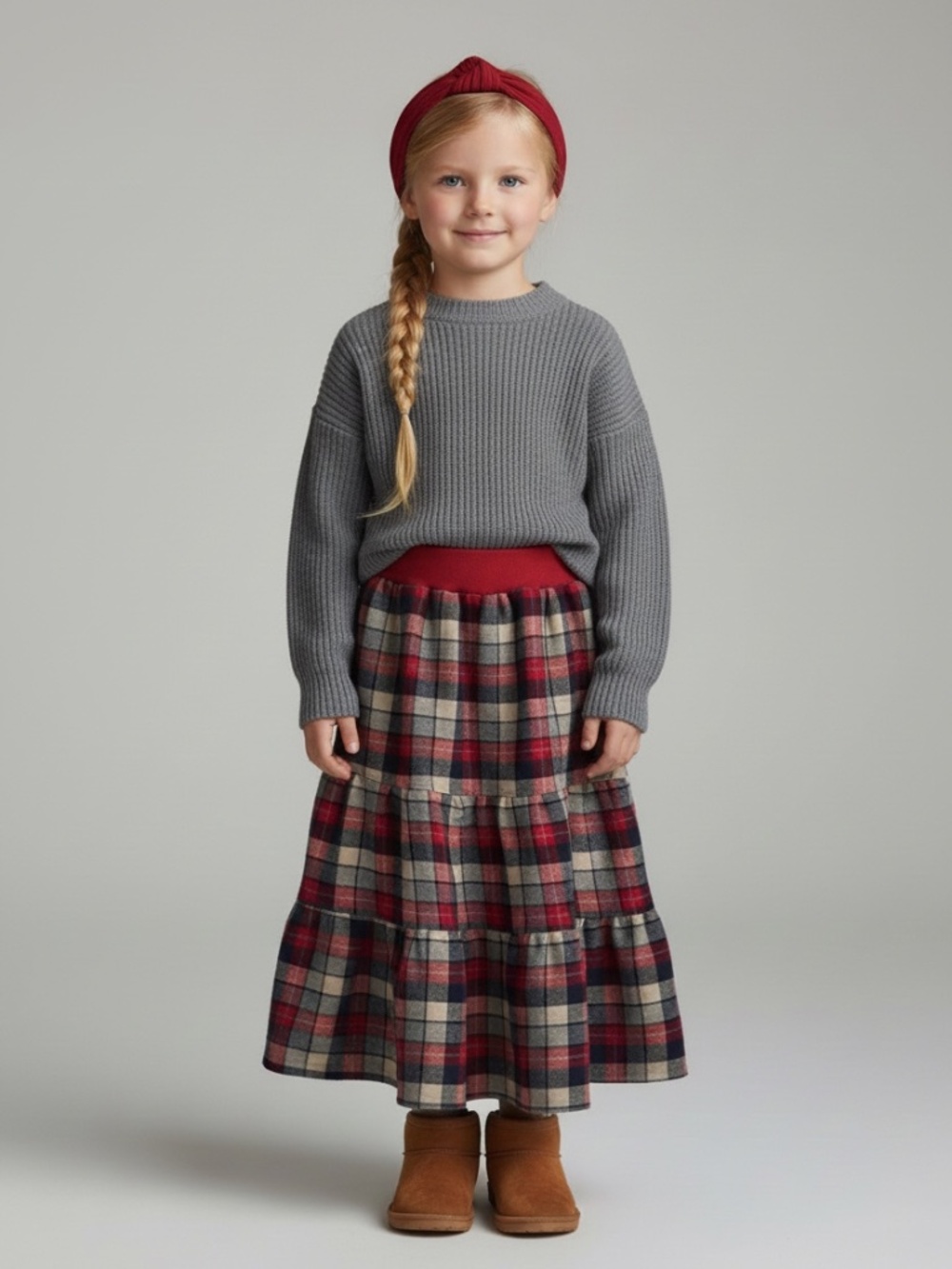 Skirt Flannel Girls 5 Maxi Multicolor Plaid‎ Cotton Preppy Mom and Pop's Kids